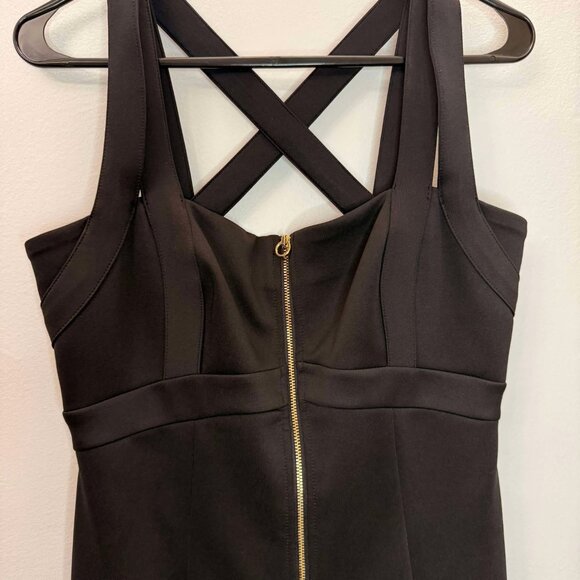 Calvin Klein Zip -Black Sleeveless  Front Sheath Dress - - Picture 3 of 10